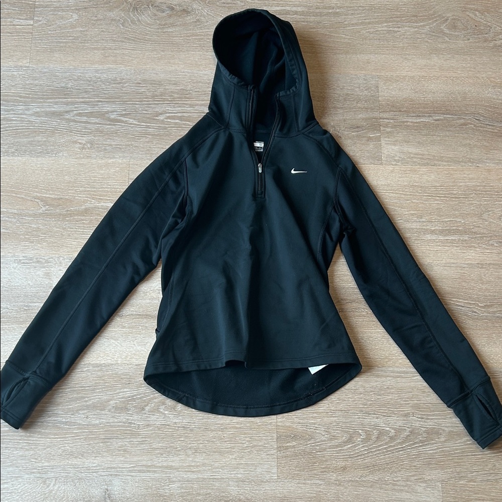 Nike Women's Black Quarter-Zip Hoodie M